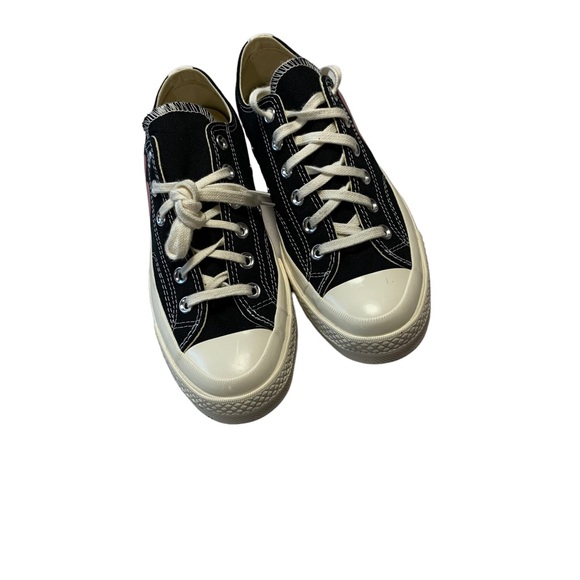 Converse x Comme de Garçons Play Chuck 70 Black/White/Red Sneaker Women’s Size 8 - Picture 2 of 10